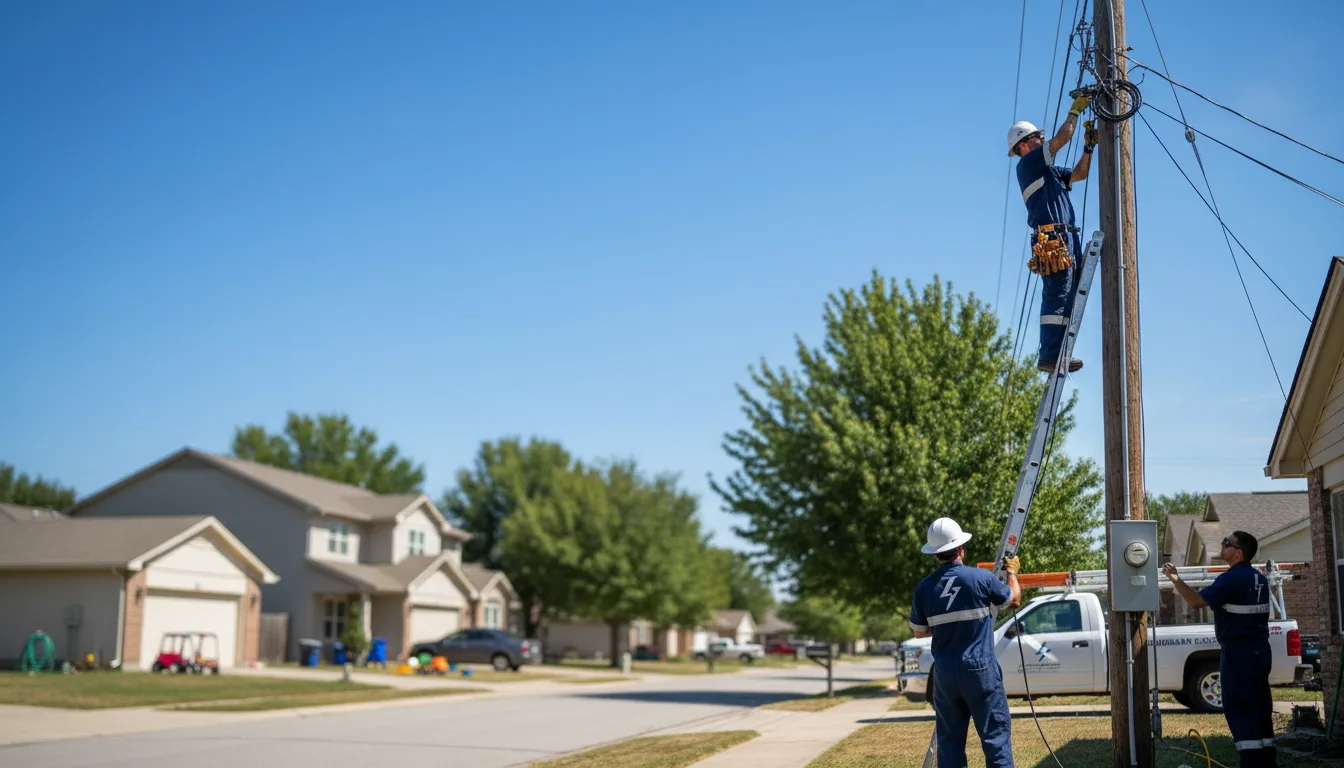 Residential electrician providing installation services in West Point, TX